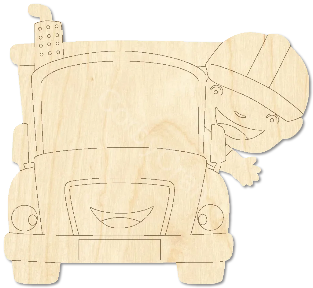 Cartoon Truck with Boy Driver