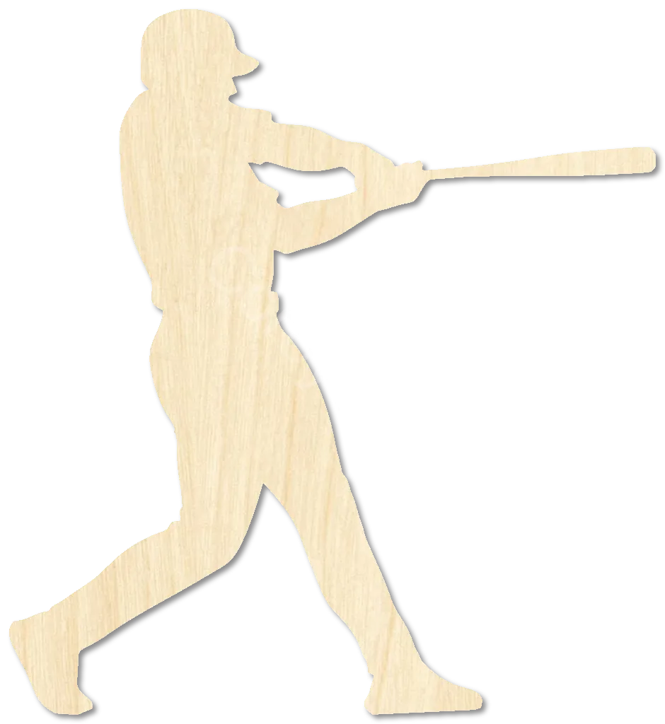Baseball Player Swinging Bat