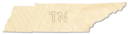 Tennessee State Volunteer State laser cut wood blank by CorbyCraft SKU 4556WQ