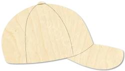 Baseball Cap Baseball Cap Cutout Baseball Hat Blank laser cut wood blank for sports fans by CorbyCraft SKU 4M3B3F