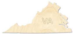 Virginia State Virginia Craft laser cut wood blank by CorbyCraft SKU M6ENUV