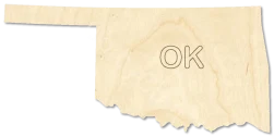 Oklahoma State Oklahoma Shape State Pride OK laser cut wood blank by CorbyCraft SKU NKVBQA