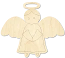 Christmas Angel Ornament Angel Blank laser cut wood blank for holiday decorators by CorbyCraft SKU P53N36