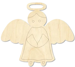 Christmas Angel Ornament Angel Blank laser cut wood blank for holiday decorators by CorbyCraft SKU P53N36