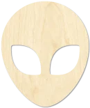 Alien head unfinished wood craft blank