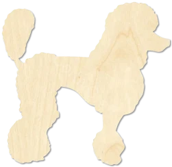French Poodle French Poodle Cutout Poodle Lover Gift laser cut wood blank by CorbyCraft SKU SWDAPN