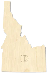 Idaho State Idaho State Shape Wooden Idaho Cut laser cut wood blank for rustic home decorators by CorbyCraft SKU TDR9UZ
