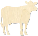 Cow unfinished wood craft blank