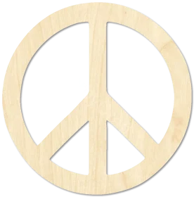 Peace Sign Wood Cutout