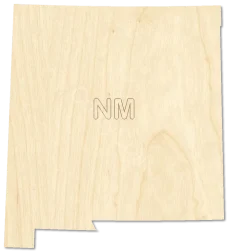 New Mexico State New Mexico Shape NM Wood Blank laser cut wood blank by CorbyCraft SKU XKFVQR