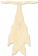 Sleeping Bat Vampire Bat laser cut wood blank for Halloween enthusiasts by CorbyCraft SKU ZVGCWC