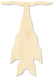 Sleeping Bat Vampire Bat laser cut wood blank for Halloween enthusiasts by CorbyCraft SKU ZVGCWC